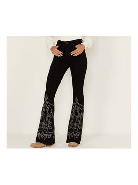 IDYLLWIND WOMEN'S SADDLE DRIVE HIGH RISE BLACK BOOTCUT JEANS SIZE 10 34L